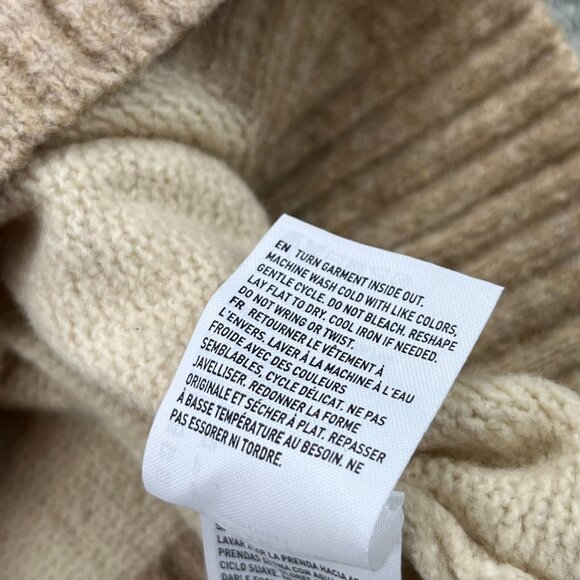 American Eagle Sweater Mens Small Brown Cream Stripe Knit Pullover Casual Y2K - Picture 8 of 10